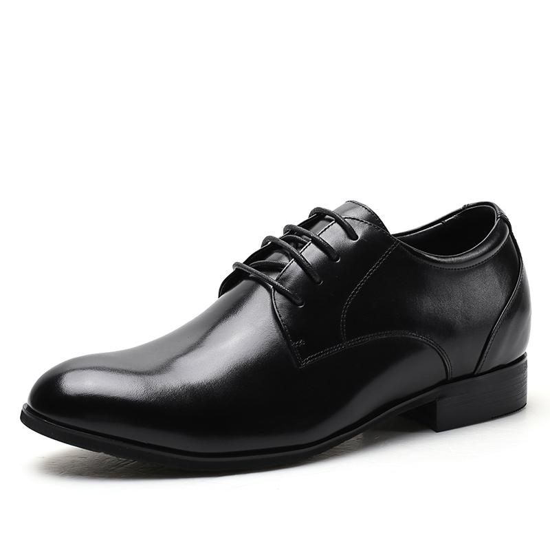 男士內增高鞋 正裝鞋 內增高6CM 黑6CM 商品貨號：H72303K106D【何金昌】