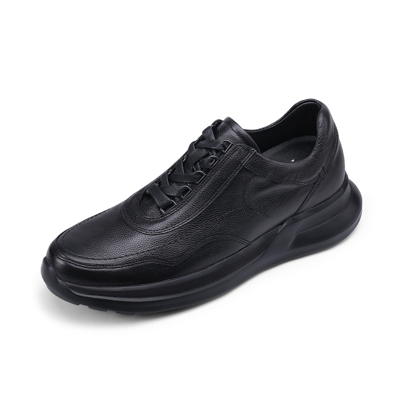 男士內增高鞋 商務休閑 內增高8CM 黑色 商品貨號：H1C130Z0511D【何金昌】
